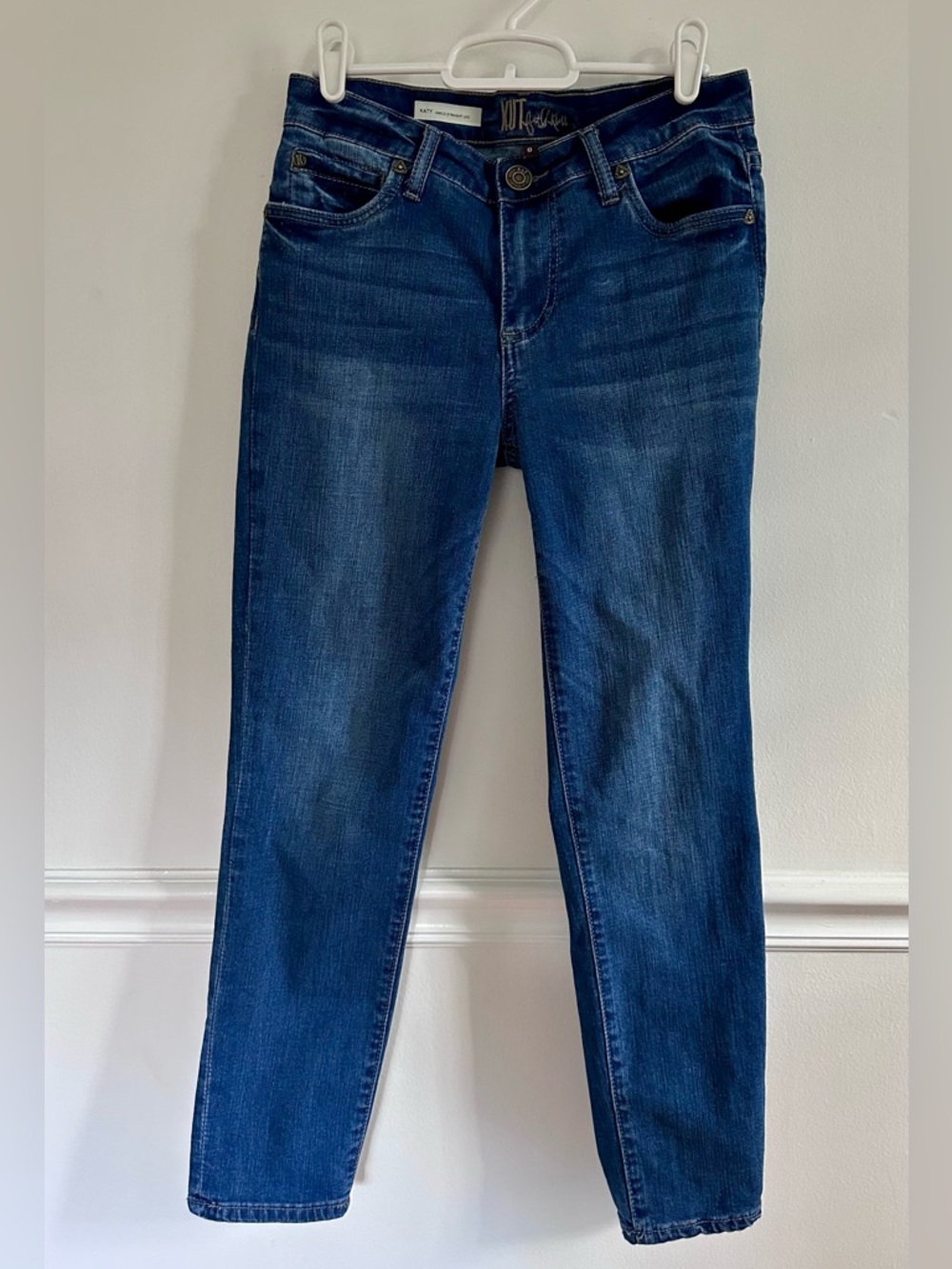 Kut from the Kloth Katy Ankle Skinny Jeans in Dark Blue Wash size 0